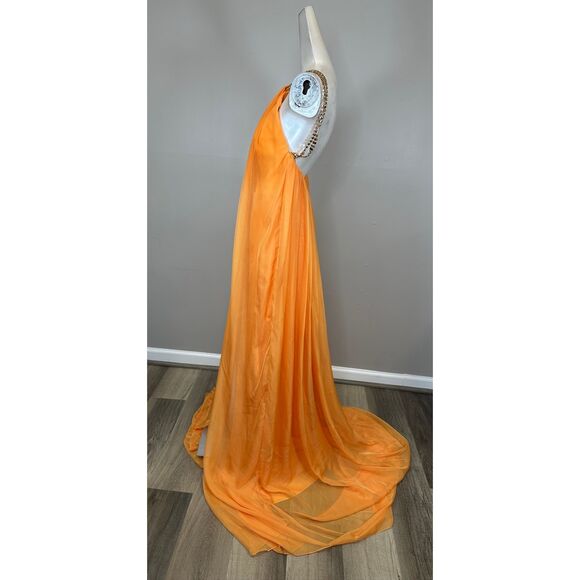 Ozgur Masur Layered Chain-Link Strap Gown Size 36(4) $1795 - Picture 8 of 10